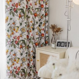 Cortinas Estampadas De Folhas Em Poliéster Estilo Americano