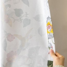 Cortinas Estampadas De Folhas Em Poliéster Estilo Americano