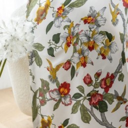 Cortinas Estampadas De Folhas Em Poliéster Estilo Americano