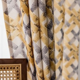 Cortina De Algodão Sob Medida Cortina Estampada Estilo Nórdico