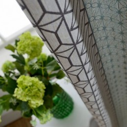 Cortina Blackout Nórdica De Algodão E Linho Feita Sob Medida, Cortina Geométrica Jacquard Para Sala De Estar E Quarto