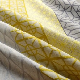 Cortina Blackout Nórdica De Algodão E Linho Feita Sob Medida, Cortina Geométrica Jacquard Para Sala De Estar E Quarto