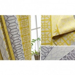 Cortina Blackout Nórdica De Algodão E Linho Feita Sob Medida, Cortina Geométrica Jacquard Para Sala De Estar E Quarto