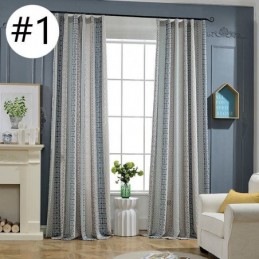 Cortina Blackout Nórdica De Algodão E Linho Feita Sob Medida, Cortina Geométrica Jacquard Para Sala De Estar E Quarto