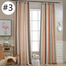 Cortina Blackout Nórdica De Algodão E Linho Feita Sob Medida, Cortina Geométrica Jacquard Para Sala De Estar E Quarto