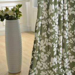 Cortina Blackout Sob Medida Cortina Estilo Nórdico Com Estampa Floral Para Sala De Estar E Quarto