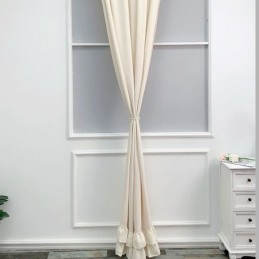 Cortinas De Chenille Com Emendas De Cores Sólidas Estilo Nórdico Para Sala De Estar E Quarto