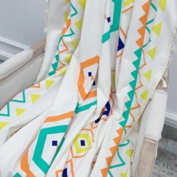 Cortinas De Linho Com Estampa Geométrica Estilo Nórdico Para Sala De Estar E Quarto