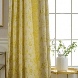 Cortinas Blackout Nórdicas Com Estampa Floral Em Jacquard E Poliéster, Feitas Sob Medida, Para Sala De Estar E Quarto