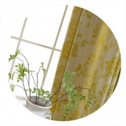 Cortinas Blackout Nórdicas Com Estampa Floral Em Jacquard E Poliéster, Feitas Sob Medida, Para Sala De Estar E Quarto