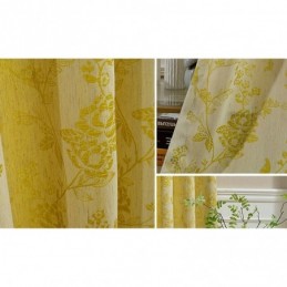 Cortinas Blackout Nórdicas Com Estampa Floral Em Jacquard E Poliéster, Feitas Sob Medida, Para Sala De Estar E Quarto
