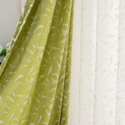 Cortina Blackout De Algodão Sob Medida, Cortina Bordada Com Videira, Estilo Nórdico Para Sala De Estar E Quarto