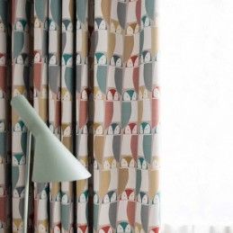 Cortina Moderna De Desenho Animado Feita Sob Medida, Cortina Com Estampa De Coruja Fofa, Tecido Blackout Macio Para Quarto De Criança
