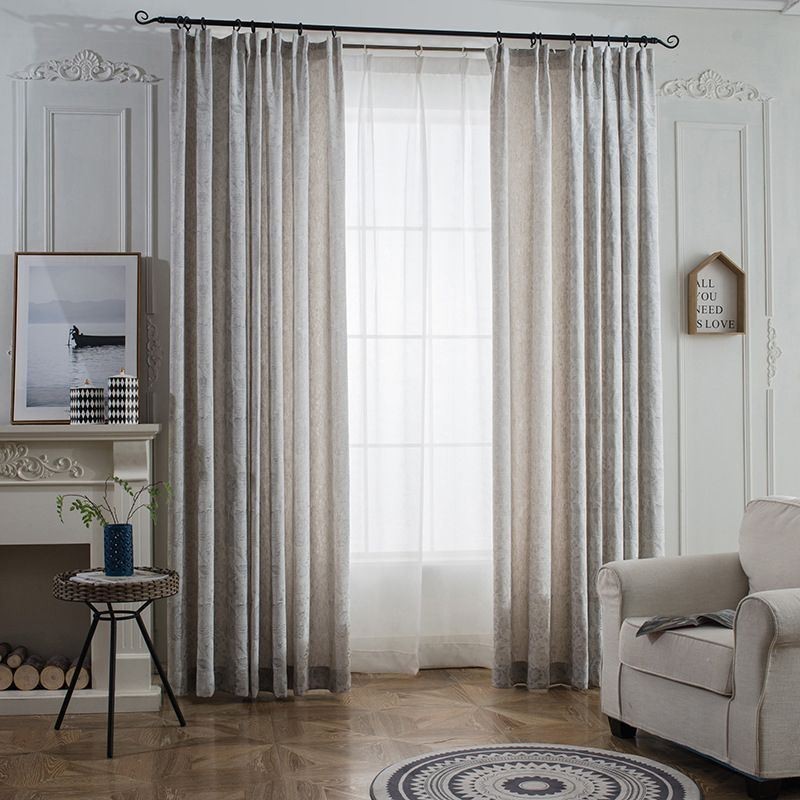 Cortina Blackout Nórdica Sob Medida, Linho, Jacquard, Para Sala De Estar E Quarto