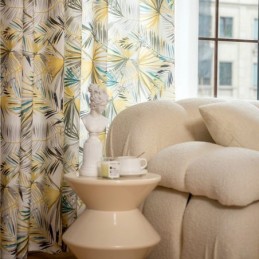Cortinas De Algodão Americanas Coloridas Folha De Bananeira