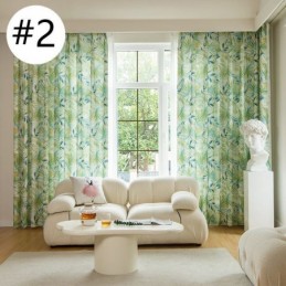 Cortinas De Algodão Americanas Coloridas Folha De Bananeira