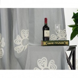 Cortina Bordada Estilo Nórdico Feita Sob Medida, Cortina De Flores De Poliéster E Algodão Para Sala De Estar E Quarto