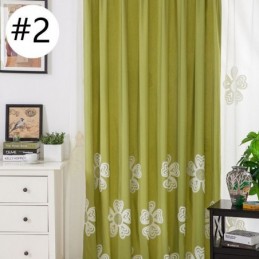 Cortina Bordada Estilo Nórdico Feita Sob Medida, Cortina De Flores De Poliéster E Algodão Para Sala De Estar E Quarto