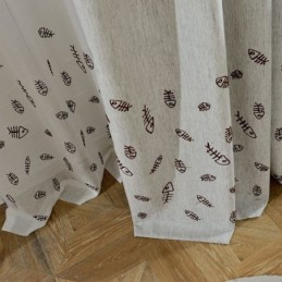 Cortina Blackout Nórdica Sob Medida Em Jacquard Espinha De Peixe Para Sala De Estar E Quarto