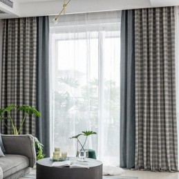 Cortinas Modernas Simples Pied-De-Poule