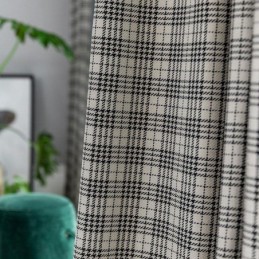 Cortinas Modernas Simples Pied-De-Poule