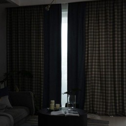 Cortinas Modernas Simples Pied-De-Poule