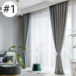 Cortinas Modernas Simples Pied-De-Poule