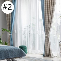 Cortinas Modernas Simples Pied-De-Poule