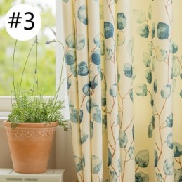 Cortinas Chevron Estilo Americano Folha Estampada