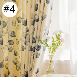 Cortinas Chevron Estilo Americano Folha Estampada