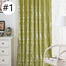 Cortina Bordada Com Plantas Sob Medida, Cortina Estilo Nórdico De Algodão Para Sala De Estar E Quarto
