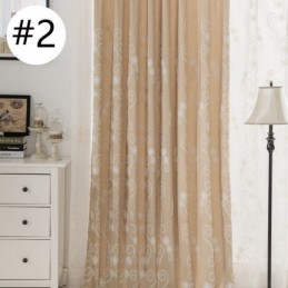 Cortina Bordada Com Plantas Sob Medida, Cortina Estilo Nórdico De Algodão Para Sala De Estar E Quarto