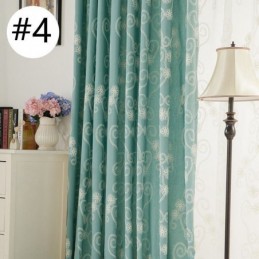Cortina Bordada Com Plantas Sob Medida, Cortina Estilo Nórdico De Algodão Para Sala De Estar E Quarto