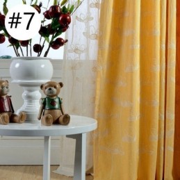 Cortina Blackout Nórdica Sob Medida Com Bordado De Plantas Para Sala De Estar E Quarto
