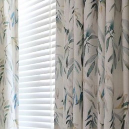 Cortina Blackout Moderna Com Estampa De Plantas Curtian Feita Sob Medida Para Sala De Estar