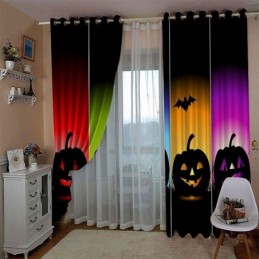 Cortinas Abóbora Impressão Digital Estilo Americano