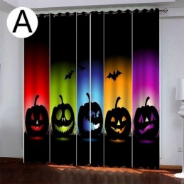 Cortinas Abóbora Impressão Digital Estilo Americano