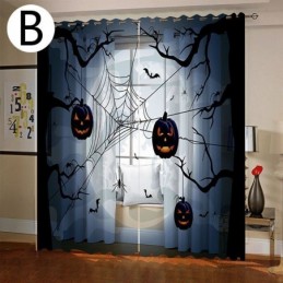 Cortinas Abóbora Impressão Digital Estilo Americano