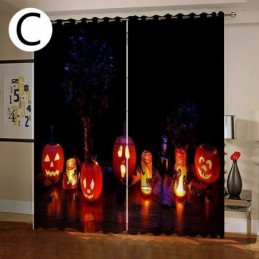 Cortinas Abóbora Impressão Digital Estilo Americano