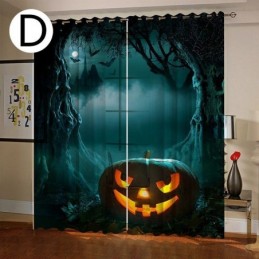 Cortinas Abóbora Impressão Digital Estilo Americano