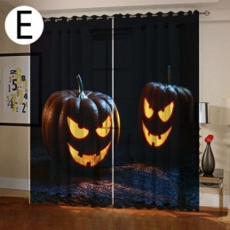 Cortinas Abóbora Impressão Digital Estilo Americano