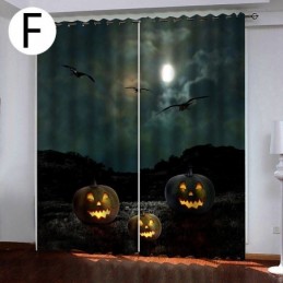 Cortinas Abóbora Impressão Digital Estilo Americano