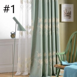 Cortinas Blackout De Algodão E Linho Com Flores Nórdicas Bordadas
