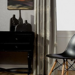 Cortina Blackout Sob Medida Cortina Nórdica Bordada Para Sala De Estar Quarto