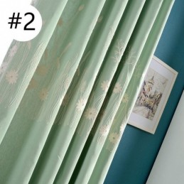 Cortina Blackout De Algodão Sob Medida Com Estampa De Plantas Nórdicas Bordadas Para Sala De Estar E Quarto