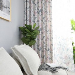 Cortina Blackout De Algodão Sob Medida, Estilo Nórdico, Com Estampa De Plantas, Para Sala De Estar E Quarto