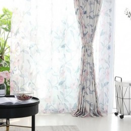 Cortina Blackout De Algodão Sob Medida, Estilo Nórdico, Com Estampa De Plantas, Para Sala De Estar E Quarto