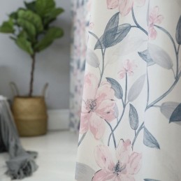 Cortina Blackout De Algodão Sob Medida, Estilo Nórdico, Com Estampa De Plantas, Para Sala De Estar E Quarto