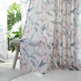 Cortina Blackout De Algodão Sob Medida, Estilo Nórdico, Com Estampa De Plantas, Para Sala De Estar E Quarto