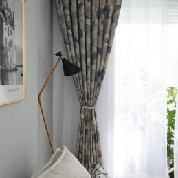 Cortinas Blackout De Algodão E Linho Com Estampa Nórdica Para Sala De Estar E Quarto